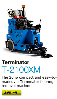 T-2100 XM Ride on Floor Scraper. Exceptional performance in a compact size.