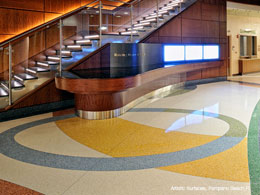 テラゾー床　マルホウ　スーパーコンクリート研磨工法