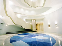 テラゾー床　マルホウ　スーパーコンクリート研磨工法