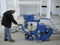 ショットブラストを使用した工場内床コンクリートの表面処理