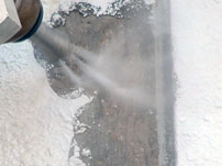 ウォータージェットウォータージェット　アスベスト撤去　レベル３相当の養生で施工が可能です